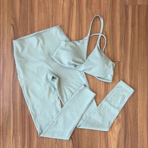 Bare Activewear Sage Green Leggings Set